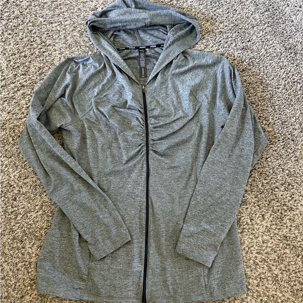 RBX Gray Ruched Relaxed Sweatshirt